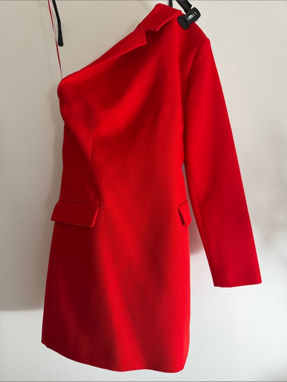 Zara One-Shoulder Red Mini Dress